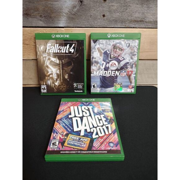 Lot of 3 Xbox One Games - Just Dance 2017, Fallout 4, Madden 17 - Picture 1 of 2